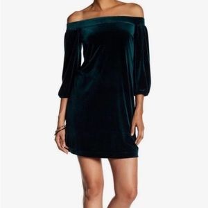 NWT Vince Camuto Green Off the Shoulder with Sleeves Size Small